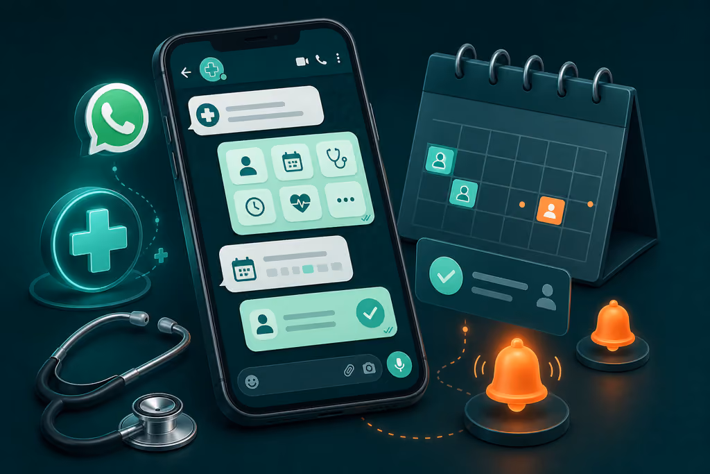 Clinic Appointment Booking on WhatsApp illustration