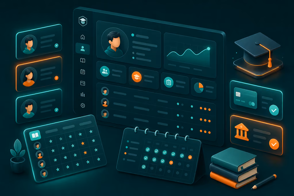 School Management System with M-Pesa Fee Collection illustration