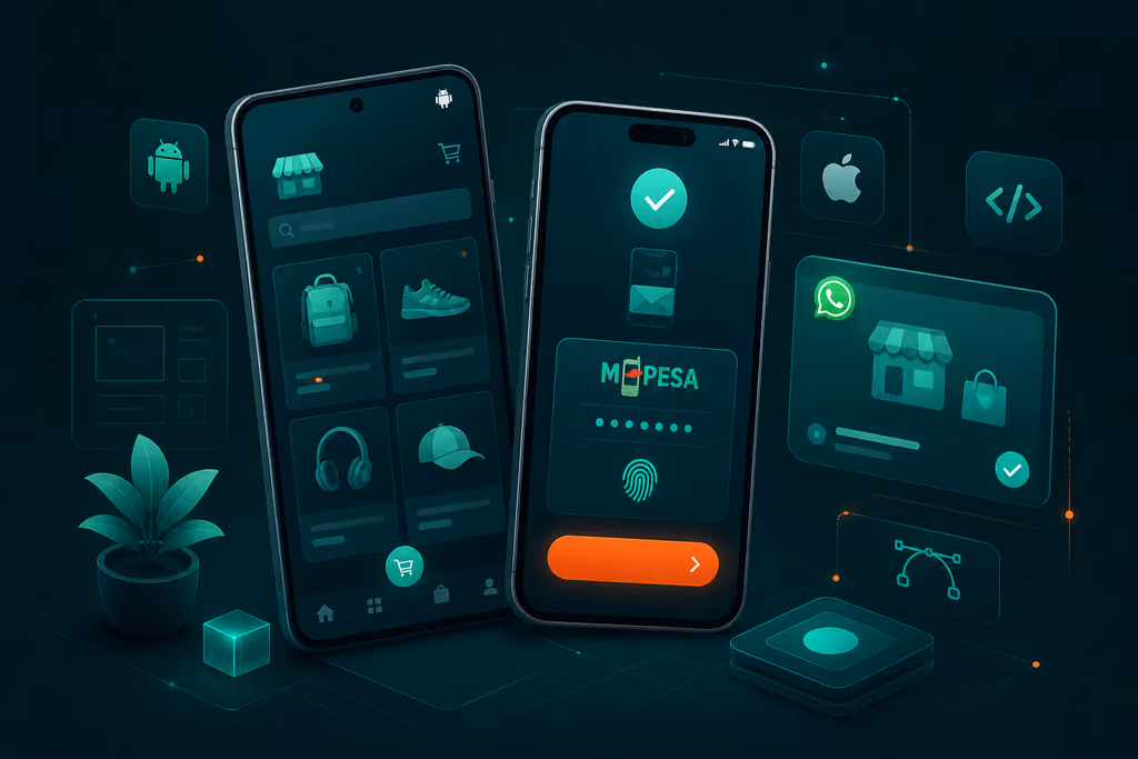 Illustration of a mobile app preview system
