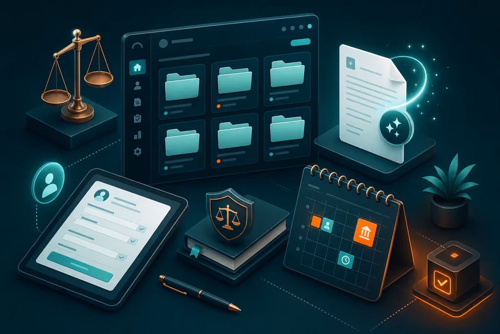 Legal Practice Automation Platform illustration